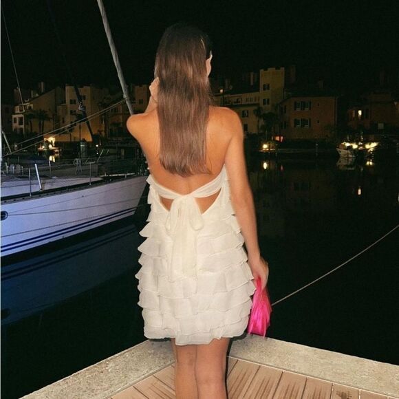 Zara ruffled halter neck dress - Picture 6 of 15